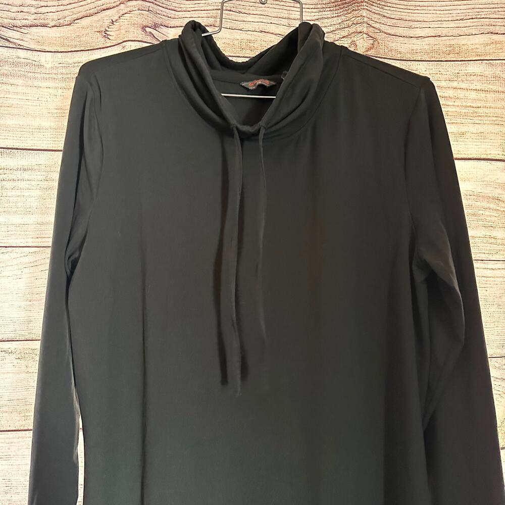 Merrell Selectwick Black Tunic Top Shirt‎ Cowl neck pocket Women Size L